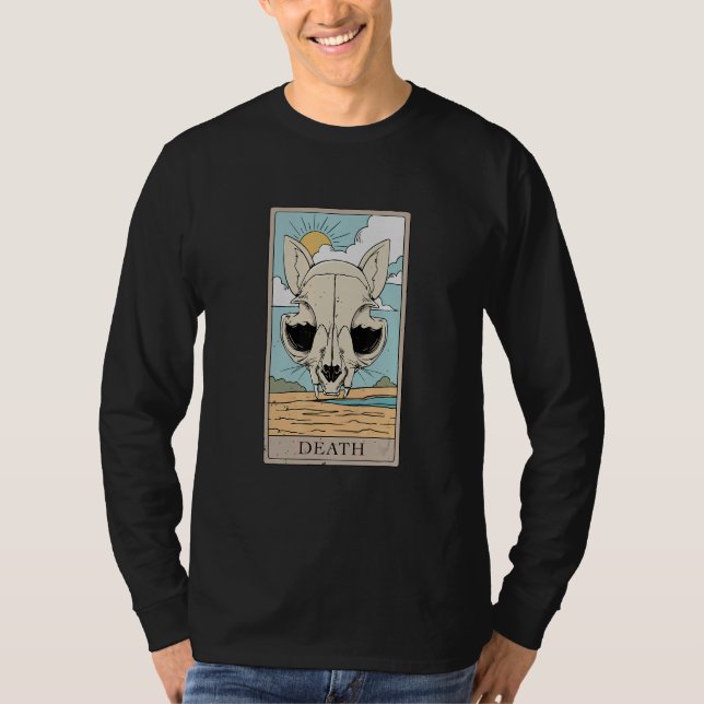 Kattdöd Tarotkort för en Tarotläsare T Shirt (Framsida)