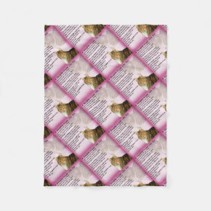 Kattdotter i lagdikt fleecefilt