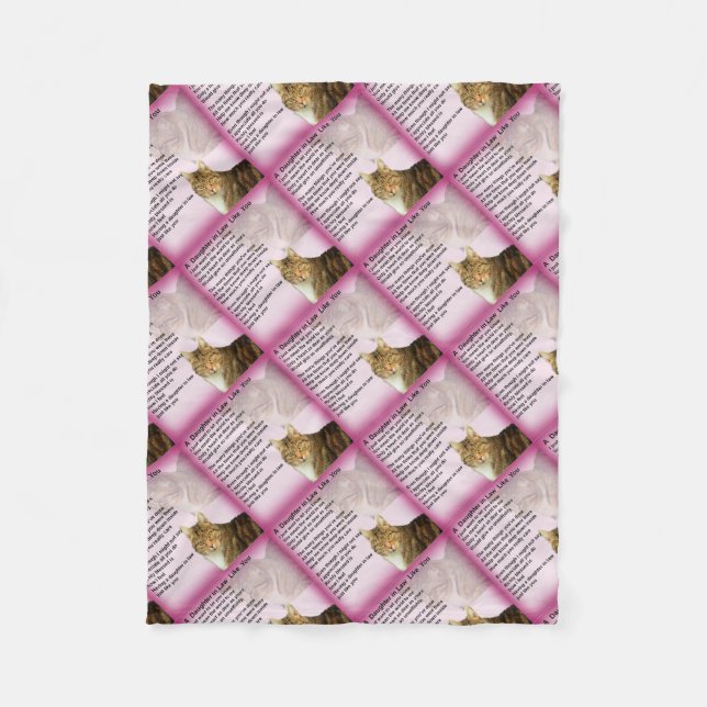 Kattdotter i lagdikt fleecefilt (Framsidan)