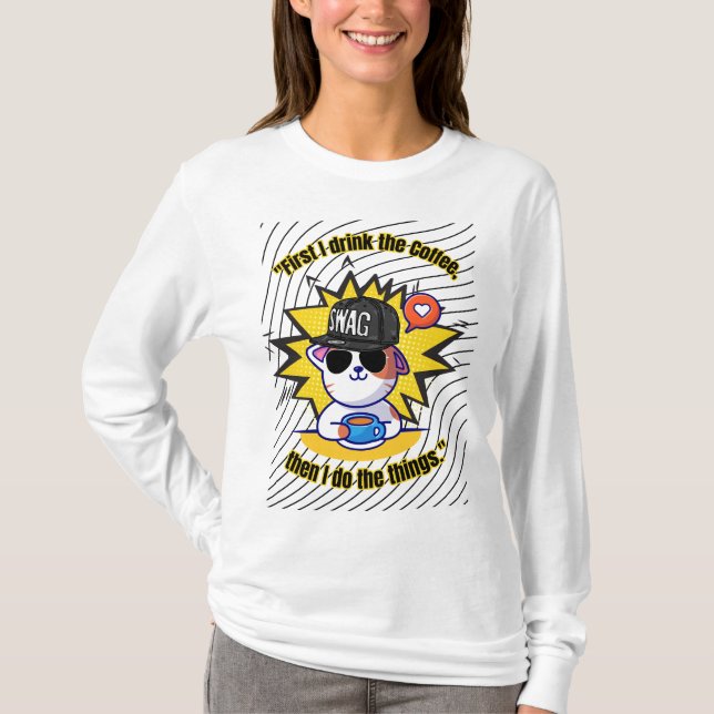 kattekaffeoffert t shirt (Framsida)
