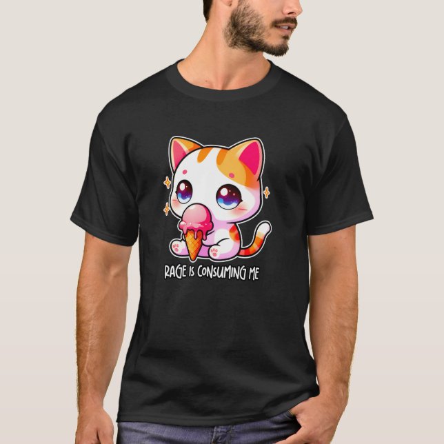KATTEMÄNGDEN KONSUMERAR MITT KATTEMÄRKE Fånig Funn T Shirt (Framsida)