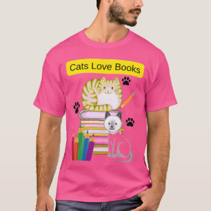 Katten älskar böcker t shirt
