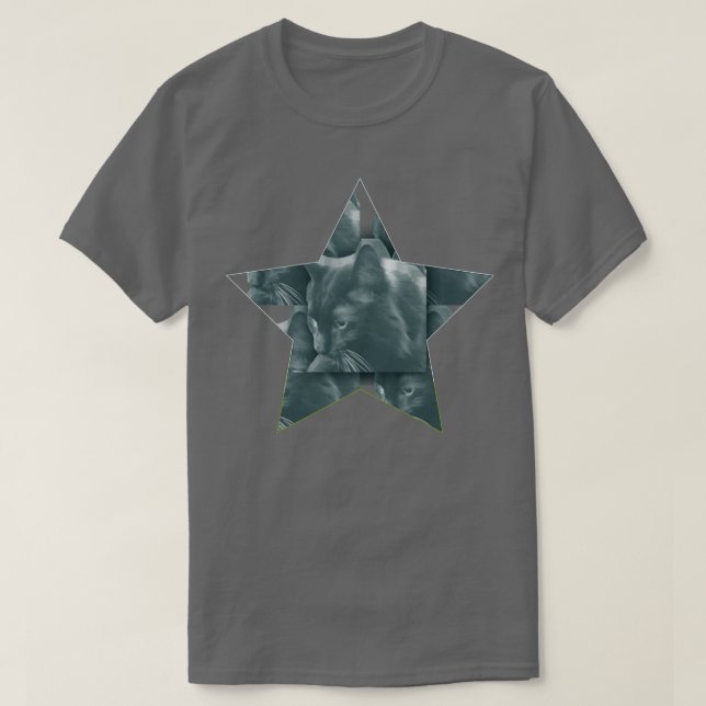 Katten är den enda stjärnan t shirt (Design framsida)