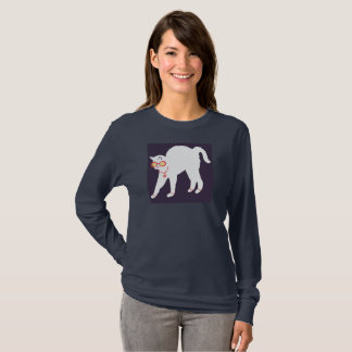 KATTEN ÄR UPPSKJUTEN! Långärmad för kvinnor T Shirt