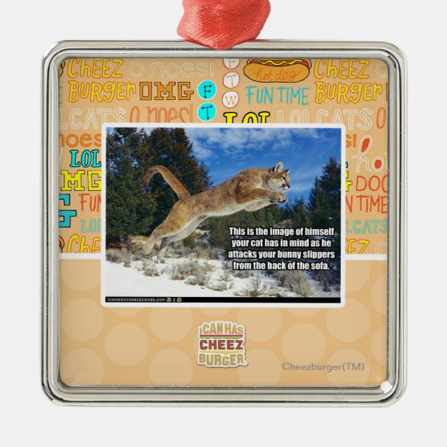 Katten avbildar julgransprydnad metall (Framsidan)