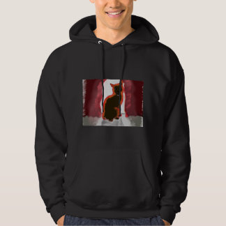 Katten bakom gardinen (Bara konstversion) Hoodie