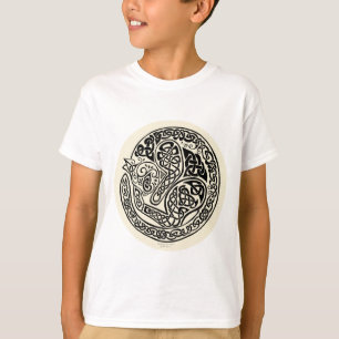 Katten drömm svart elfenben för Celtic Tee Shirt