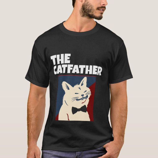 KATTEN FADER PAPPAS T-SHIRT T-SHIRTS (Framsida)