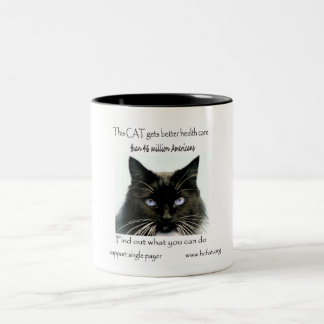 Katten får bättre sjukvård Två-Tonad mugg