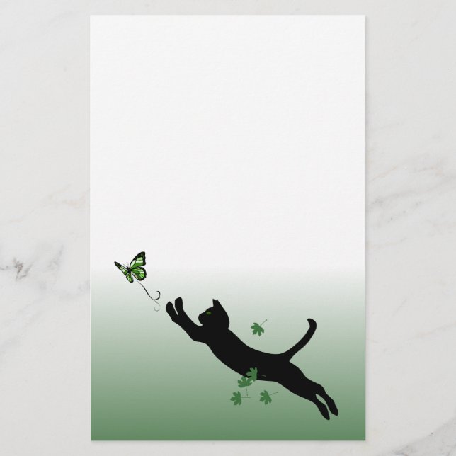 Katten & fjärilen brevpapper (Framsida)