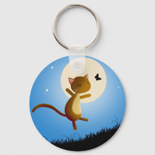 katten följer dina drömmar - keychain nyckelring