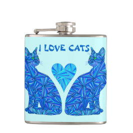 Katten för sitta för z-blåttabstrakt älskar jag fickplunta