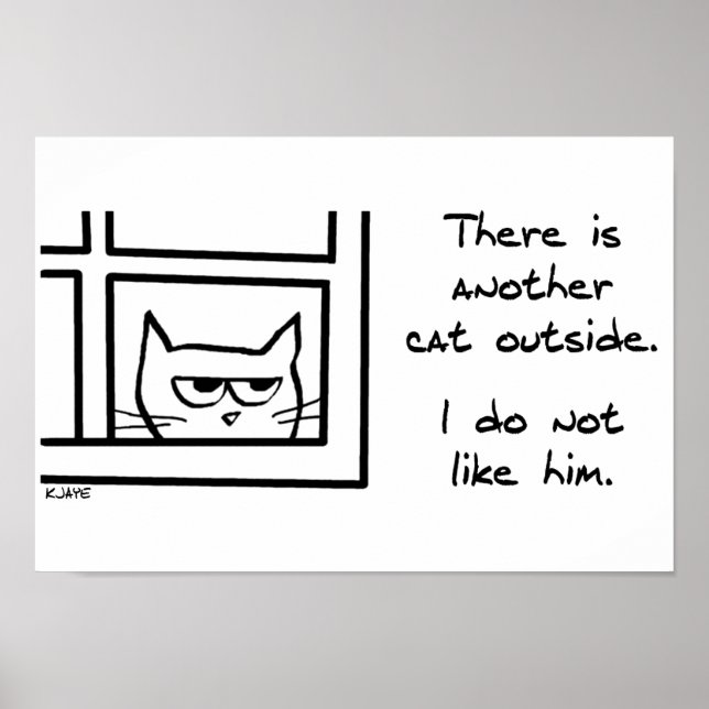 Katten gillar inte den andra katten poster (Framsidan)