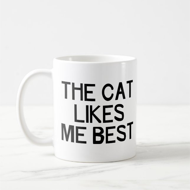 Katten gillar mig kaffemugg (Vänster)