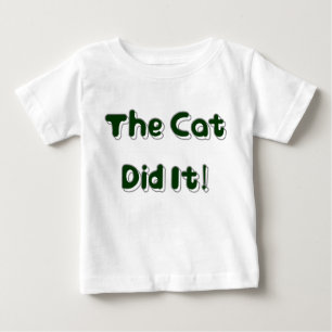 Katten gjorde det! Barnkläder Tee