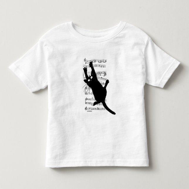 Katten hänger på notvärden t shirt (Framsida)