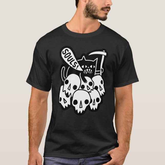 Katten Har Din Själ T Shirt (Framsida)