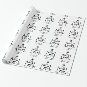 Katten hatar födelsedagar - den roliga katten som presentpapper