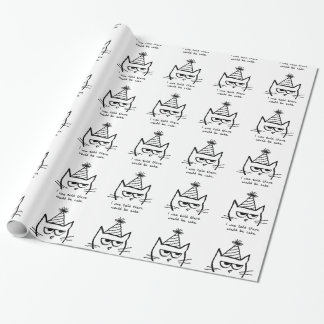 Katten hatar födelsedagar - den roliga katten som presentpapper