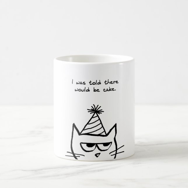 Katten hatar födelsedagar - rolig kattkaffemugg kaffemugg (Center)