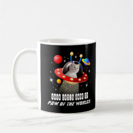 Katten i en Alien Spaceship UFO Sci Fi-film Kaffemugg