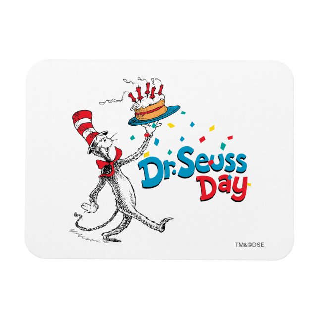 Katten i Hat | Seuss-dagen Magnet (Horisontell)