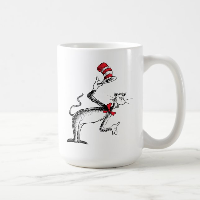 Katten i Hatten Bugar Sig Kaffemugg (Höger)