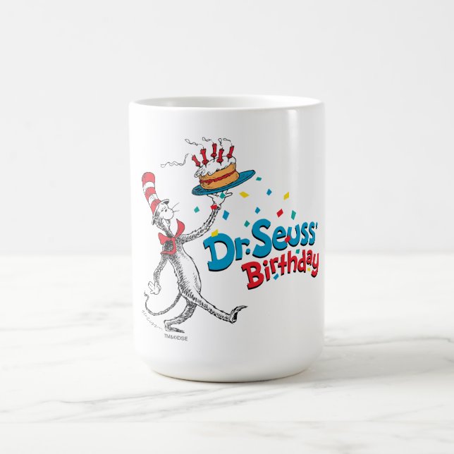 Katten i hatten | Dr. Seuss födelsedag Kaffemugg (Center)