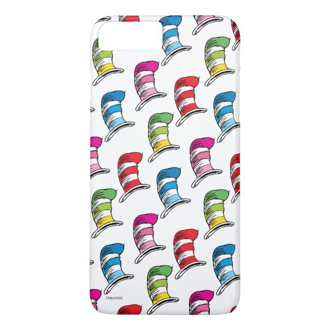 Katten i hatten färgglatt hattmönster Case-Mate iPhone skal (Baksida)