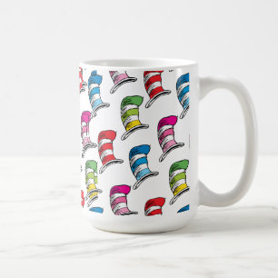 Katten i hatten färgglatt hattmönster kaffemugg