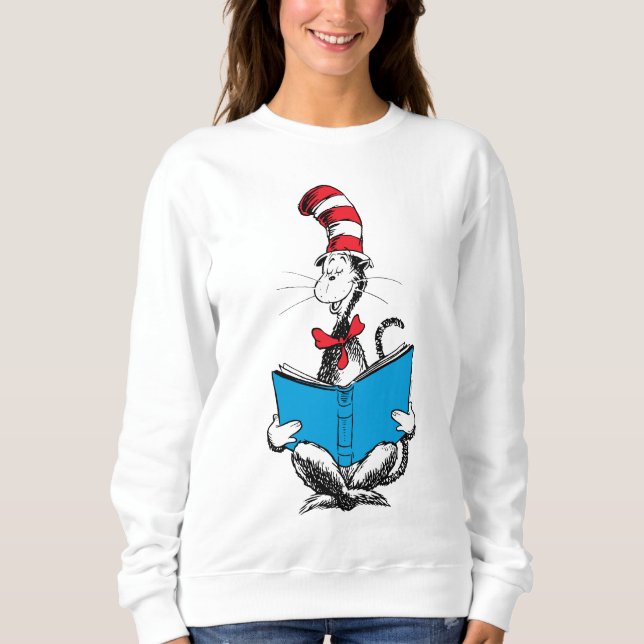 Katten i hatten läser t shirt (Framsida)