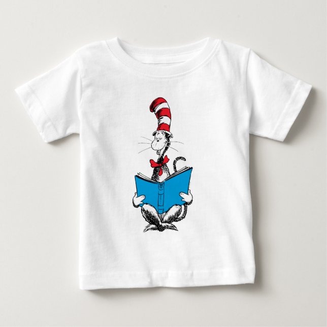 Katten i hatten läser t shirt (Framsida)