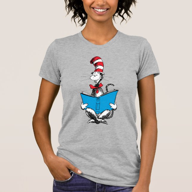 Katten i hatten Läsning T Shirt (Framsida)