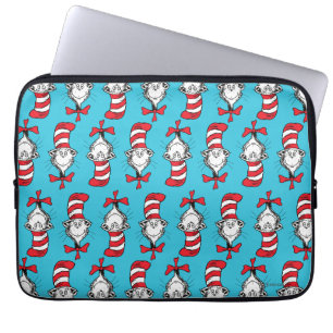 Katten i hatten-mönster laptop fodral