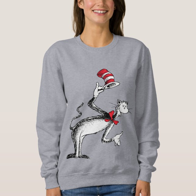 Katten i hatten tar ett klipp t shirt (Framsida)