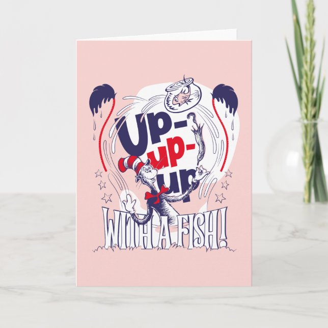 Katten i hatten | Upp-Upp-Upp Med En Fisk Kort (Framsida)