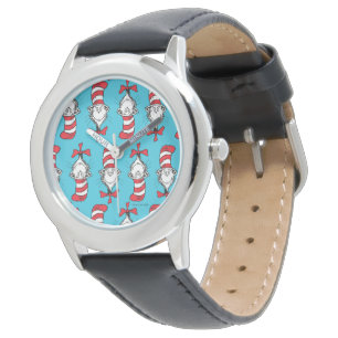 Katten i hattmönster armbandsur