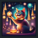 Katten i lycklig firar jul och ، poster<br><div class="desc">Katten i lycklig som firar jul ، tuxedo-katt poster.. Det här vackra djuret teckning visar en tuxedo-katt på vackra,  ljusa färger. Förutom denna underbara katt finns det ballonger,  helgdag,  träd och alla dekorationer,  liksom fyrverkerier. Gör en underbar födelsedag,  jul eller annan gåva till en kattälskare!</div>