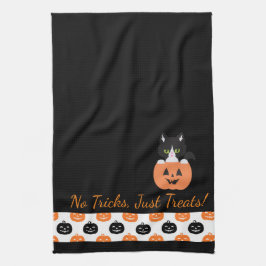 Katten i Pumpkin Kitchen Towel Kökshandduk