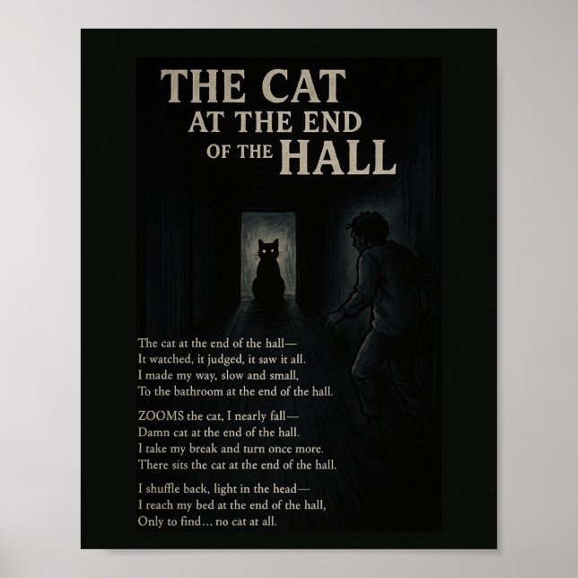 Katten i slutet av Hall-Dikt Poster (Framsidan)