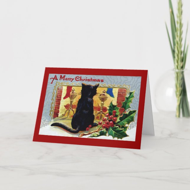 Katten jamar julkortet helgkort (Framsida)