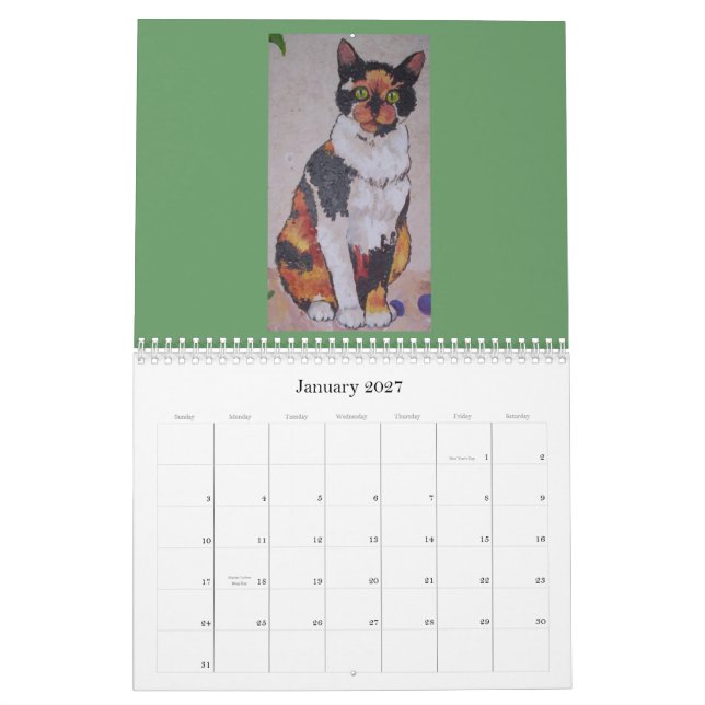 Katten jamar kalendern kalender (Jan 2027)
