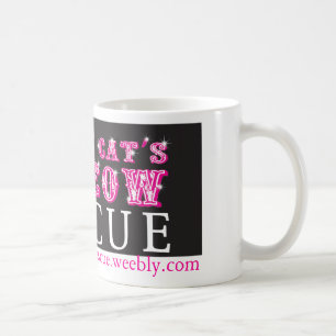 Katten jamar räddingmuggen med logotypen kaffemugg