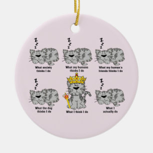 Katten Julgransprydnad Keramik