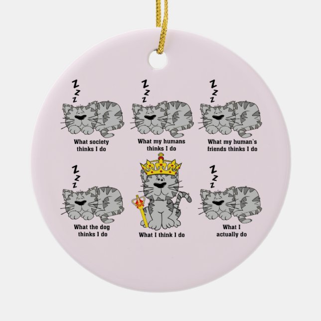 Katten Julgransprydnad Keramik (Framsidan)