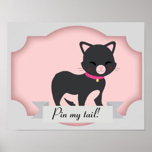 katten klämmer fast svanaffischen poster