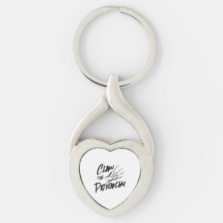 Katten klöar patriarkatet twisted heart silverfärgad nyckelring