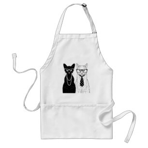 Katten kopplar ihop förkläde