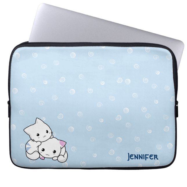 Katten kopplar ihop laptop sleeve (Framsidan)