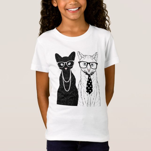 Katten kopplar ihop t shirt (Framsida)